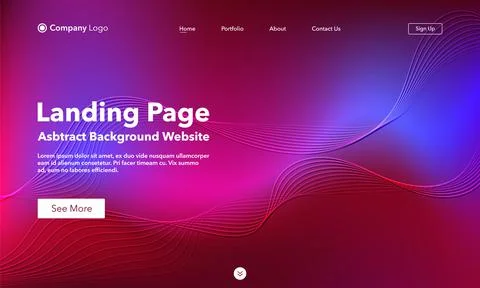 Landing Page. Abstract background website. Template for websites, or apps. Mo Stock Illustration