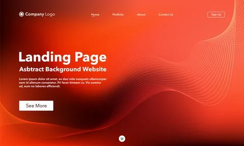 Landing Page. Abstract background website. Template for websites, or apps. Mo Stock Illustration