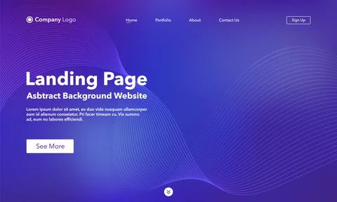 Landing Page. Abstract background website. Template for websites, or apps. Mo Stock Illustration