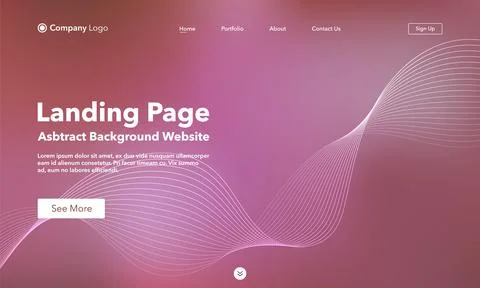 Landing Page. Abstract background website. Template for websites, or apps. Mo Stock Illustration