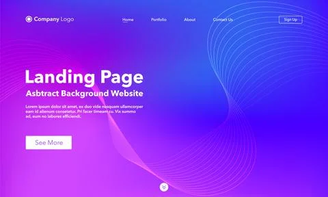 Landing Page. Abstract background website. Template for websites, or apps. Mo Stock Illustration