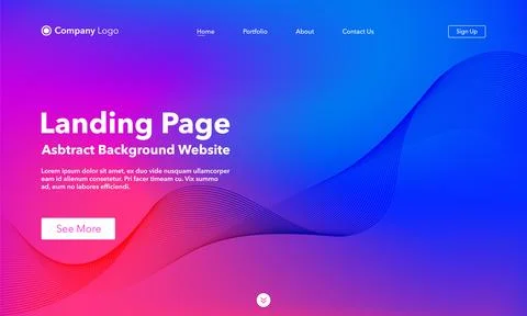 Landing Page. Abstract background website. Template for websites, or apps. Mo Stock Illustration