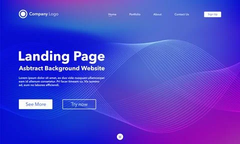 Landing Page. Abstract background website. Template for websites, or apps. Mo Stock Illustration