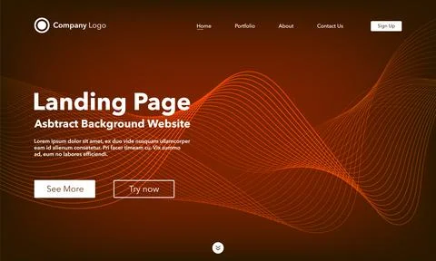 Landing Page. Abstract background website. Template for websites, or apps. Mo イラスト素材