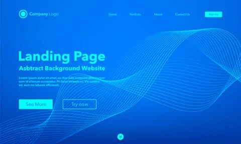 Landing Page. Abstract background website. Template for websites, or apps. Mo Ilustración de archivo