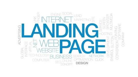 Landing page animated word cloud, text design animation. Kinetic typography. Stock Footage 75065619