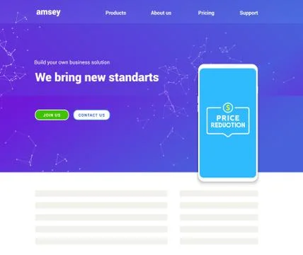 Landing page background gradient design, abstract graphic pattern geometric Stock Illustration