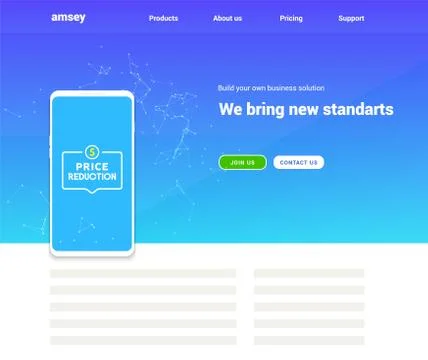 Landing page background gradient design, abstract graphic pattern geometric Stock Illustration