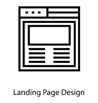 Landing Page Design Stock Illustration