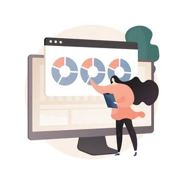Landing page development abstract concept vector illustration. Illustrazione stock