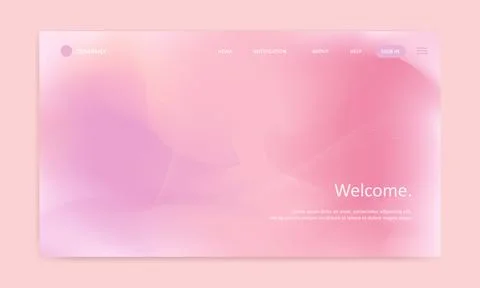 Landing page gradient mesh background vector Stock Illustration