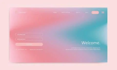 Landing page gradient mesh background vector Stock Illustration