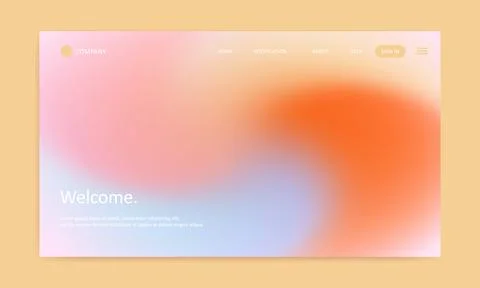 Landing page gradient mesh background vector Stock Illustration