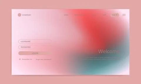 Landing page gradient mesh background vector Stock Illustration