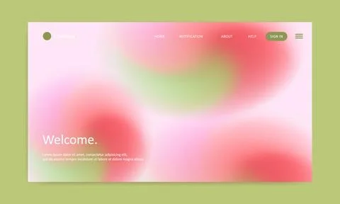Landing page gradient mesh background vector Stock Illustration