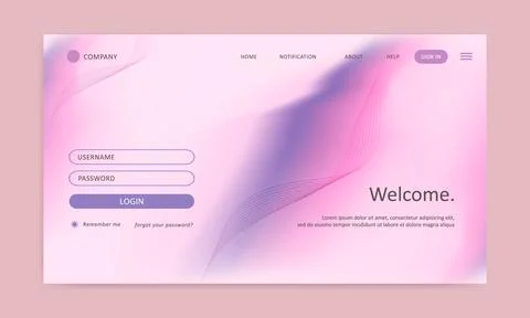 Landing page gradient mesh background vector Stock Illustration