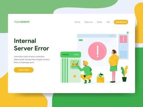 Landing page. Internal Server Error Illustration Concept イラスト素材