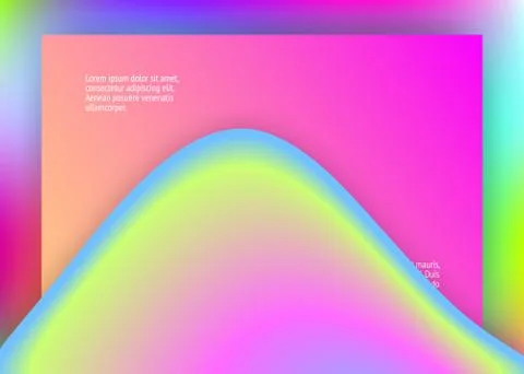 Landing page with liquid dynamic elements and fluid shapes. イラスト素材
