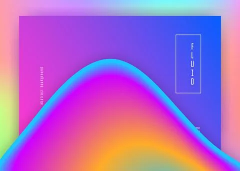 Landing page with liquid dynamic elements and fluid shapes. Illustrazione stock