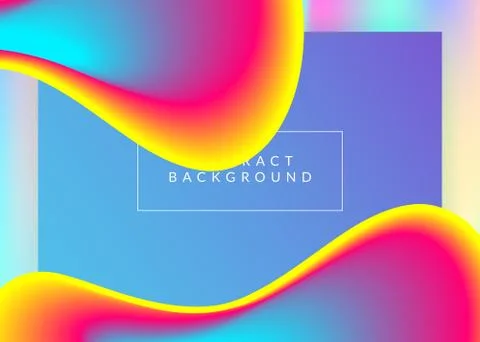 Landing page with liquid dynamic elements and fluid shapes. 스톡 일러스트