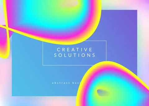 Landing page with liquid dynamic elements and fluid shapes. Stockillustratie