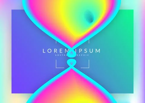 Landing page with liquid dynamic elements and fluid shapes. Stock Illustration