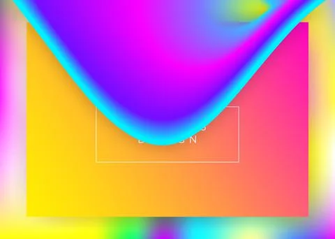 Landing page with liquid dynamic elements and fluid shapes. Stockillustratie