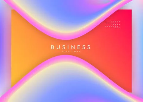 Landing page with liquid dynamic elements and fluid shapes. Stock Illustration