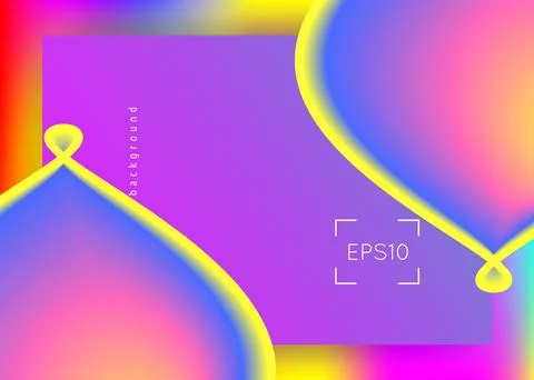 Landing page with liquid dynamic elements and fluid shapes. Stock Illustration