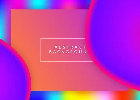 Landing page with liquid dynamic elements and fluid shapes. Stock Illustration