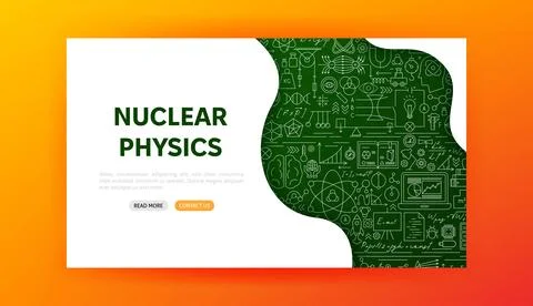 Landing Page Nuclear Physics Stock Illustration