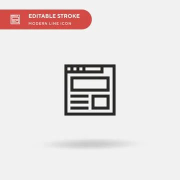 Landing Page Simple vector icon. Illustration symbol design template for web  Stock Illustration