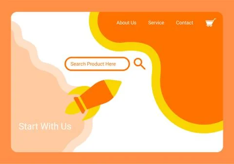 Landing page start up Stock Illustration