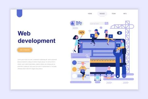 Landing page template of web development イラスト素材
