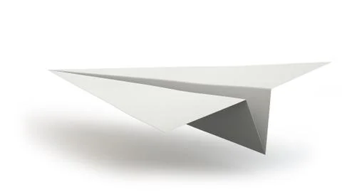 Landing Paper Plane Stock Illustration