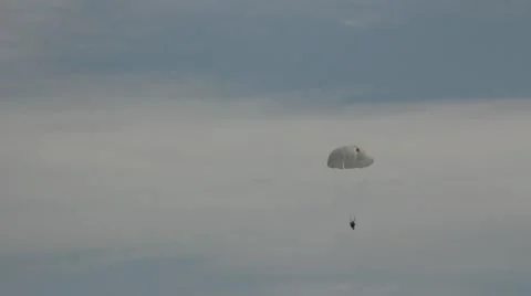 Landing paratrooper Stock Footage 978576