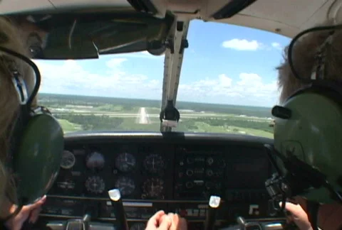 Landing a Plane Stock Footage 349791