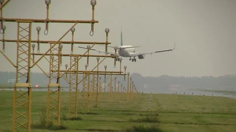 Landing plane Stock Footage 8552186