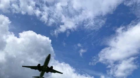 Landing the plane. Stock Footage 194411743