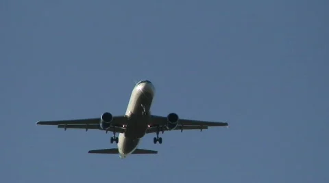 Landing plane at midday 12 Stock Footage 87901