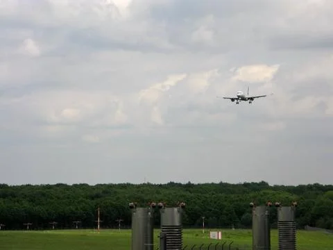 Landing plane Stock Photos