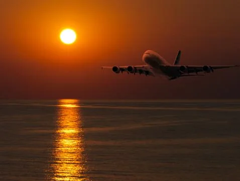 The landing plane Fotos de archivo