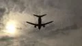 Landing plane silhouette HD Footage