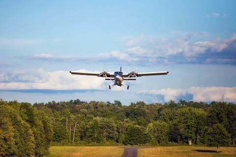 Landing plane small Stock Photos