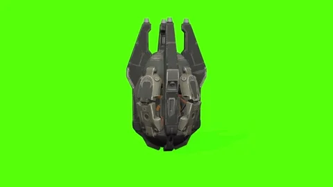 Landing Pod Ready to Launch Green Screen Animation 4K Rendering Video stock 263864954