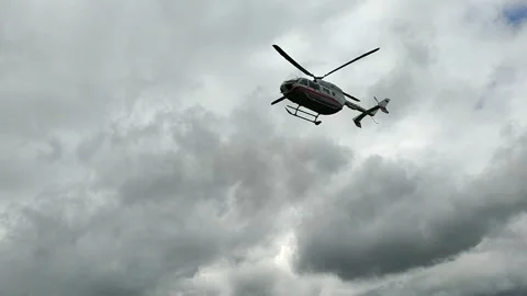 Landing of the rescue helicopter Stock Footage 158094627