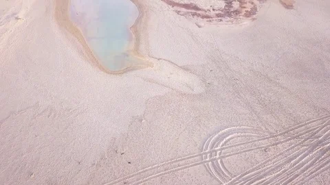 Landing seeing the blue lagoon Stock Footage 80612497