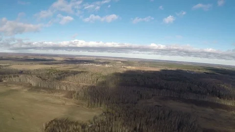 Landing. The shadow of the plane Video stock 75614316