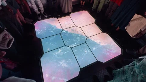 Landing in a space elevator 1 Stock Footage 328846745