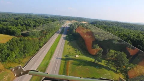 Landing in an ultralight Stock Footage 7763579